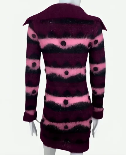 Enid Sinclair Wednesday S02 Fuzzy Striped Cardigan