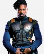 Erik Killmonger Movie Black Panther Michael B Jordan Leather Costume Vest
