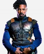 Erik Killmonger Movie Black Panther Michael B Jordan Leather Costume Vest