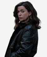 Eve Myles The Crow Girl 2025 Black Leather Jacket