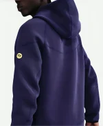 FC Barcelona Tech Windrunner Nike Full-Zip Fleece Soccer Purple Hoodie
