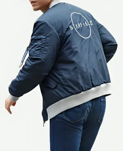 Flight Crew Video Game Starfield Blue Bomber Jacket For Unisex