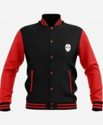 Friday The 13th Halloween Red and Black Varsity Jacket For Sale