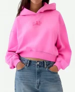 Gap Cropped Pink Hoodie