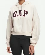 Gap Cropped White Hoodie