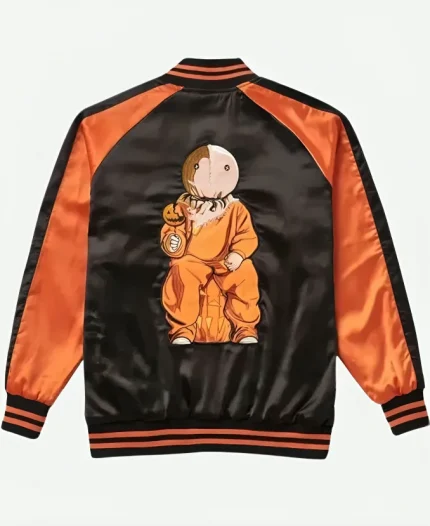 Get Halloween-ready with the iconic Trick 'r Treat varsity jacket—now available at a discounted price with free shipment!
