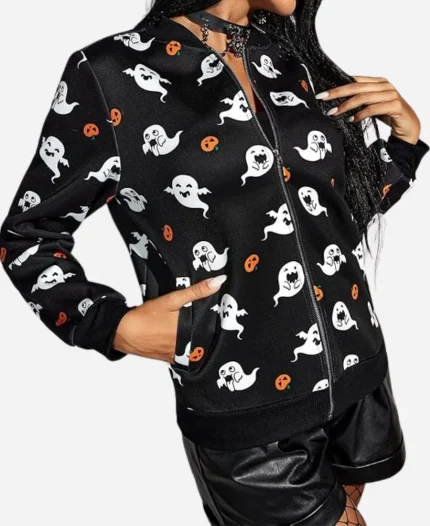 Ghost Halloween Bomber Jacket