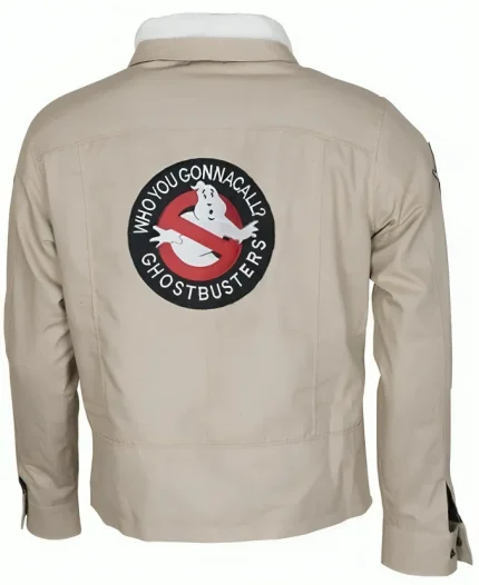 Ghostbusters Afterlife Logo Cotton Brown Jacket For Sale