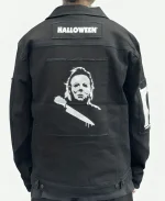Unisex Michael Meyers Halloween Patches Black Cotton Jacket
