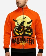 Halloween Party Pumpkin Printed Bomber Jacket