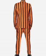 Halloween Orange and Black Light-Up Striped Suit