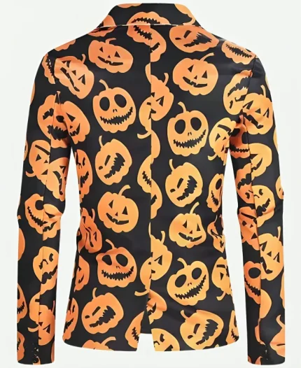 Halloween Party Pumpkin Orange Black Blazer