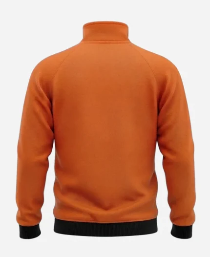 Halloween Party Pumpkin Printed Orange Bomber Jacket