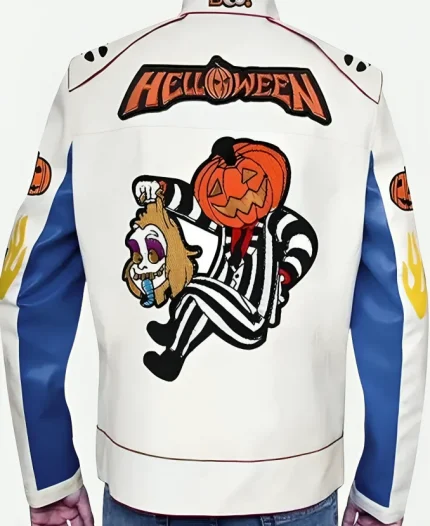 Halloween Spooky Trick Or Treat Pumkin Motorcycle Leather Jacket