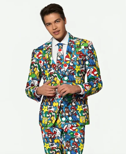 Halloween Super Mario All Over Print Suit