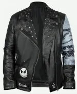 Halloween The Nightmare Before Christmas Black Studded Biker Leather Jacket