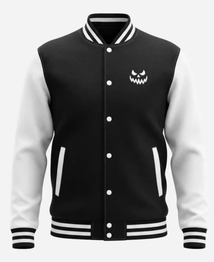 Halloween Trick or Treat Black & White Varsity Jacket