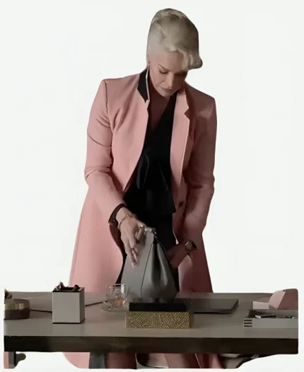 Hannah Waddingham Ted Lasso Season 3 Rebecca Welton Pink Coat