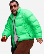 Happy Gilmore 2 Adam Sandler Green Puffer Jacket
