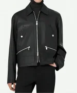Hermès Leather Bomber Jacket