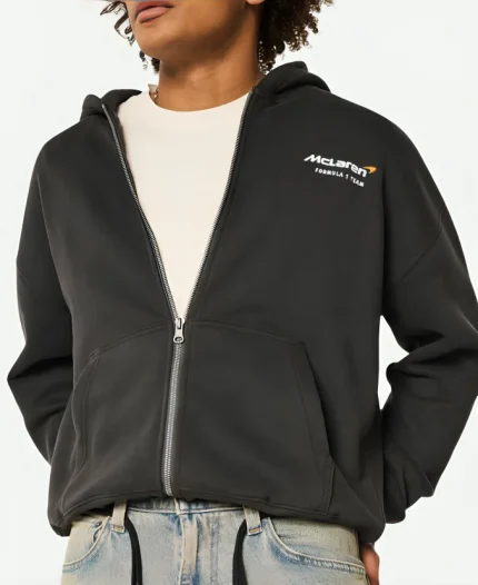 Hollister X Boxy McLaren Graphic Zip-Up Hoodie