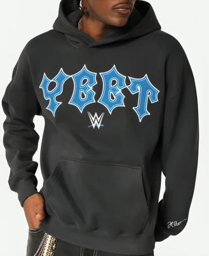 Hollister X Boxy Yeet Graphic Pullover Black Hoodie For Sale