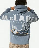 Hollister X McLaren Graphic Blue Pullover Hoodie