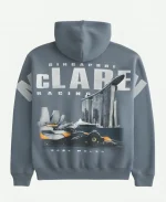 Hollister X McLaren Graphic Pullover Grey Hoodie