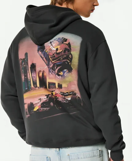 Hollister X Relaxed Oracle Red Bull Racing Graphic Black Hoodie
