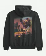 Hollister X Relaxed Oracle Red Bull Racing Graphic Black Hoodie For Sale