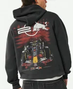 Hollister X Relaxed Oracle Red Bull Racing Graphic Black Pullover Hoodie