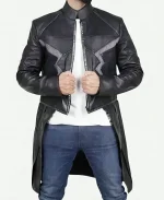 Inhumans Black Bolt Mid Length Leather Coat