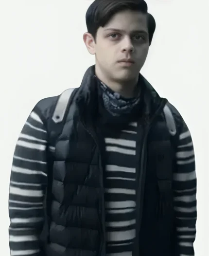 Isaac Ordonez Tv Series Wednesday Season 2 Pugsley Addams Black Puffer Vest