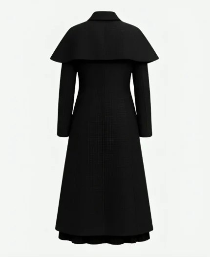 Jenna Ortega Wednesday S02 Black Coat