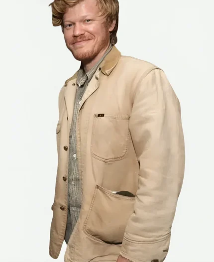 Jesse Plemons Bugonia Beige Cotton Jacket
