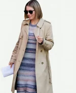 Jessica Biel The Better Sister 2025 Chloe Beige Cotton Trench Coat