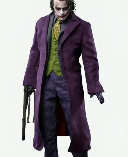 Joaquin Rafael Bottom Joker Drama 2019 Suede Purple Trench Coat For Men