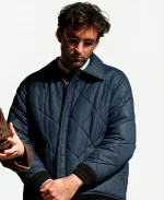 John Reynolds Oh, Hi!’ at the Sundance Film Festival Blue Quilted Jacket