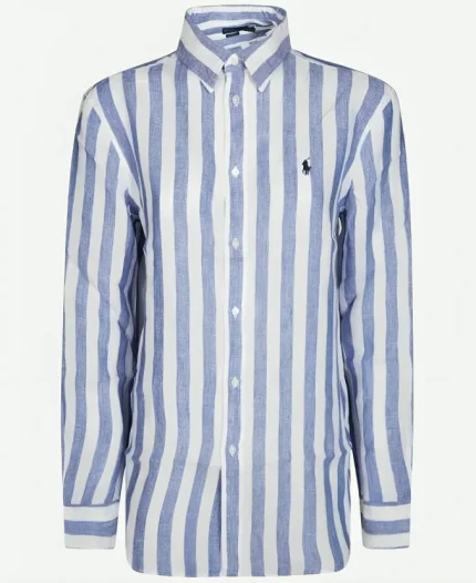 Johnny Sinclair Dennis We Were Liars Season 01 Joseph Zada Blue Striped Button Down Shirt