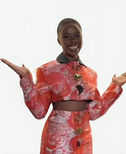 Joy Sunday Rose Pattern Brocade Jacket