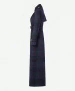 Kate Middleton Double Breasted Tartan Plaid Trench Coat