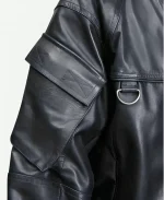 Kendrick Lamar Cards Black Leather Jacket For Sale