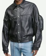 Kendrick Lamar Martine Rose Back Card Printed London Concert Black Leather Jacket