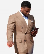 Kevin Hart Movie Lift 2024 Brown Suit For Sale