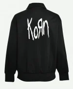 Korn Black Zip Up Fleece Tracksuit