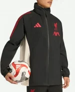 LFC adidas Men’s 2526 Domestic Black Rain Jacket
