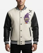 Halloween Labubu x Trick or Treat Black & White Varsity Jacket