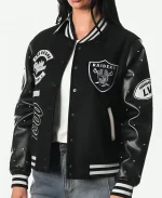 Las Vegas Raiders Leather Jacket For Unisex