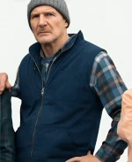 Mike McCann Movie Ice Road Vengeance 2025 Liam Neeson Blue Vest