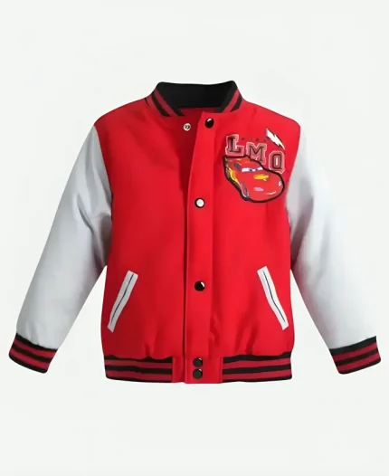 Lightning Mcqueen Varsity Bomber Jacket